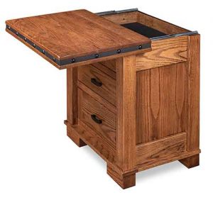 Amish Built Bedroom Furniture Monta Vista Night Stand With Secret Opening On Top.