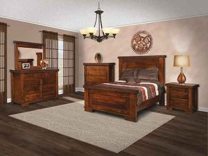 All Natural Amish Crafted Bedroom Furniture Monta Vista Bedroom Set.
