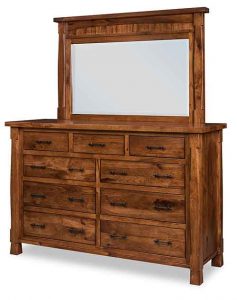 Hand Crafted Amish Furniture Ouray Dresser With Mirror.