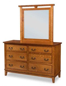 Amish Made Bedroom Furniture Sierra Mission Dresser With Mirror.