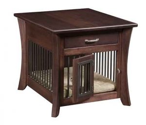 Caledonia End Table with steel slats