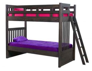 Solid Hardwood Amish Crafted Children's Bunk Bed With Ladder.