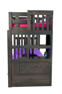 Children's Handmade Amish Bunk Bed With Built In Drawers For Storage.