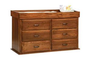 Custom Amish Crafted Children's 6 Drawer Chest.