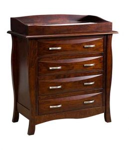 Cayman Custom Amish Crafted Children's 4 Drawer Dresser With Changing Table.