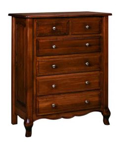 French Country Amish Made Custom 6 Drawer Dresser. 