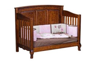 French Country Children's Convertible Amish Built Bed.
