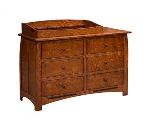 Children's Amish Made Furniture Custom Linburgh Dresser With Changing Table.