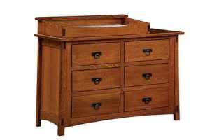 McCoy 6 Drawer Dresser and Changing Table Amish Custom Built.
