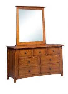 Amish McCoy Custom Made Dresser With Mirror.
