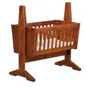 Mission Custom Children's Furniture Amish Baby Cradle.