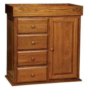 Wardrobe and 4 Drawer Dresser With Chsnging Table Custom Built By Amish Artisans.