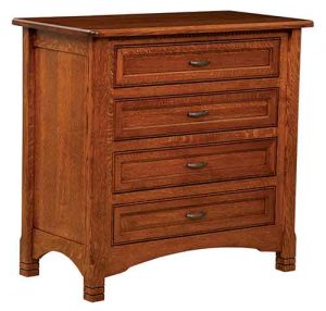 Custom Crafted Amish West Lake 4 Drawer Chest.