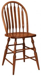 Amish Custom Chairs Bent Paddle Barstool