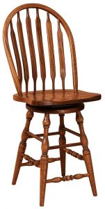 Amish Custom Chairs Bent Paddle Barstool