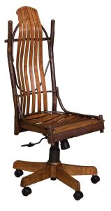 Bendwood Custom Crafted Amish Rustic Desk Chair.