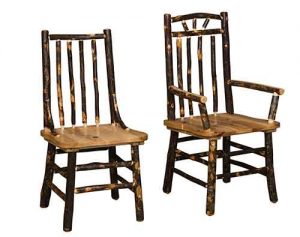 Slatted Captain and Side Custom Amish Made Chairs.