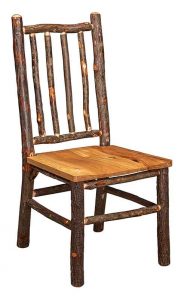 Wooden Scooped Seat Amish Custom Built Dinner Chair.