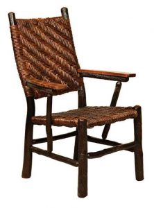 Cane Rustic Amish Made Fireside Chair.