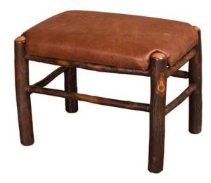 Fireside Custom Made Amish Rustic Footstool.