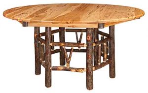 Grand Forks Amish Built Rustic Round Table.