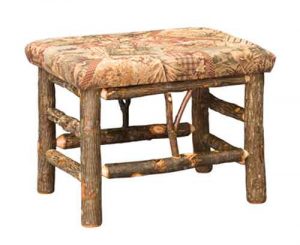 Rustic Short Bench Custom Amish Crafted.