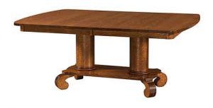 Double pedestal Jefferson dining table