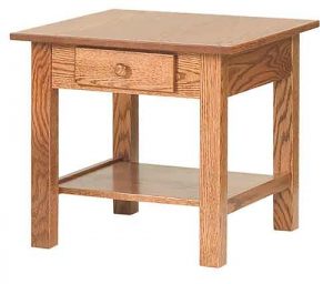 Amish custom open mission end table
