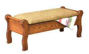 Custom 002 sleigh bed seat with storage