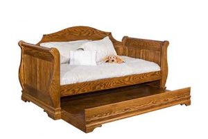 Amish Sleigh Custom Built Day Bed With Trundle Bed.