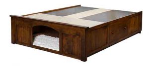 Platform Bed Custom Amish Crafted With Dog Bed