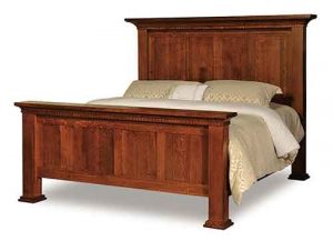 Custom Amish Crafted Empire Bed With Caps on Bottom.