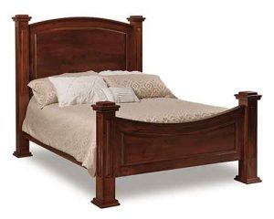 Lexington Custom Amish Crafted Bed With Caps.