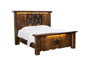 Vandella Custom Lighted Amish Crafted Bed.