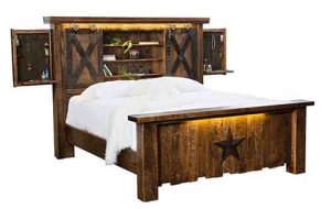 Vandella Lighter Bed Custom Amish Made With Hidden Storage.