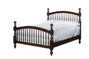 Bow Spindle Custom Amish Made Bed.