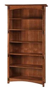 5 shelf custom Amish bookcase in oak