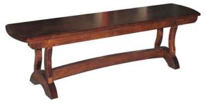 Bow end Amish custom made Bridgeport bench