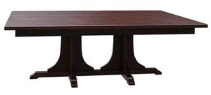 652 Mission Double pedestal Amish custom crafted table