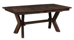 Bradley double pedestal custom Amish built table