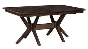 Amish custom crafted Burdock double pedestal table