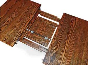 Amish custom designed butterfly table leaf hardware