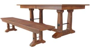 Carla Elizabeth custom Amish made table and bench