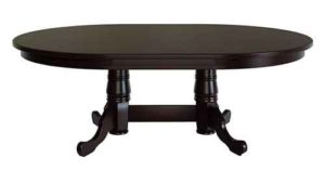 Custom Amish built Colonial double pedestal table