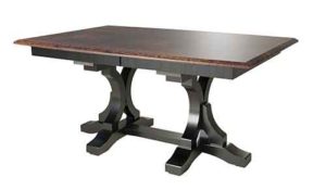 This is the double pedestal version of the custom Amish made Gatlin table.