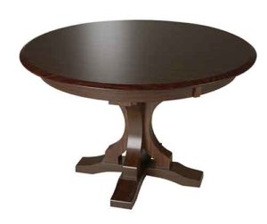 This is our Gatlin single pedestal Amish built table.