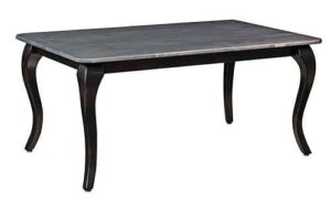 Custom Amish made table with straight skirting is the Glacier Leg Table.