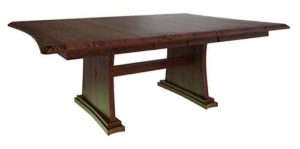 Here you see the Hampton Double pedestal table with the Bunker Hill top.