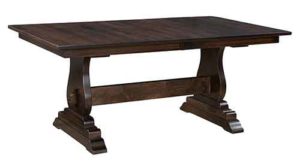 Custom Amish built Holland Double Pedestal Table.