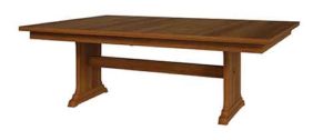 What you see here is our Amish made custom Hoover double pedestal table